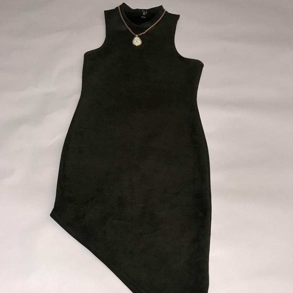Olive green sexy dress